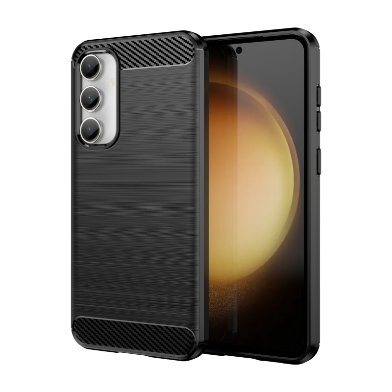 Lankstus anglies rašto dėklas, skirtas Samsung Galaxy S23 FE Carbon Case - juodas Lankstus anglies rašto dėklas, skirtas Samsung Galaxy S23 FE Carbon Case - juodas