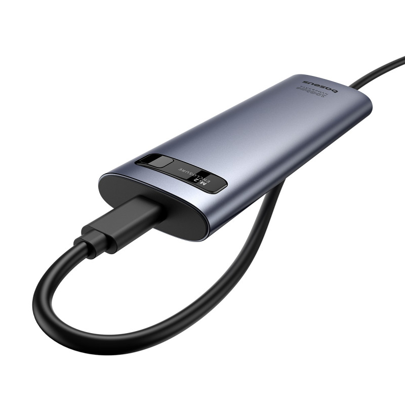 Baseus FlyJoy Series M.2 NVMe / M.2 SATA 10 Gb/ s SSD lizdas – pilka