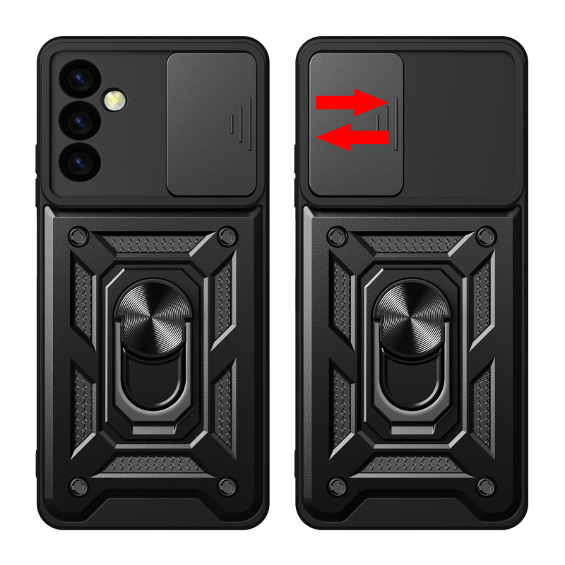 Hybrid Armor Camshield dėklas Samsung M34 su kameros dangteliu - juodas