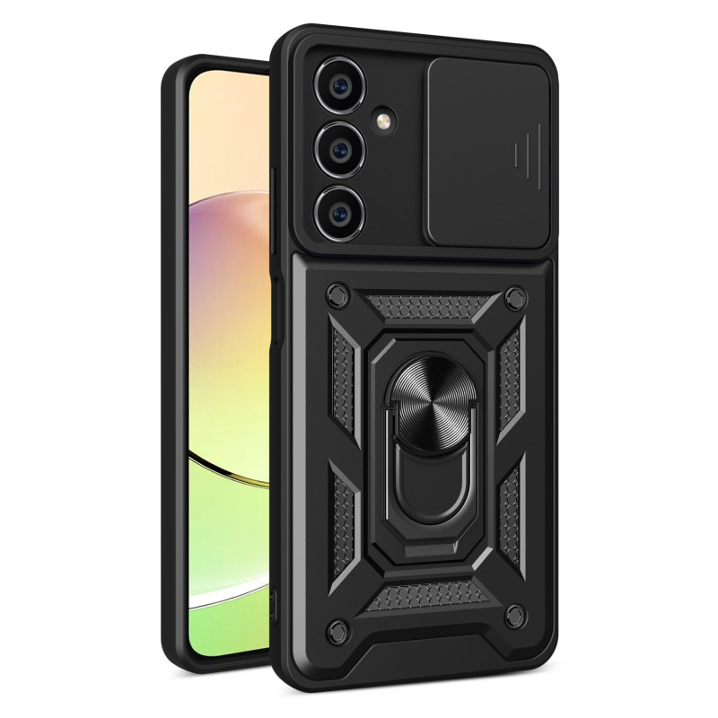 Hybrid Armor Camshield dėklas Samsung M54 su fotoaparato dangteliu - juodas