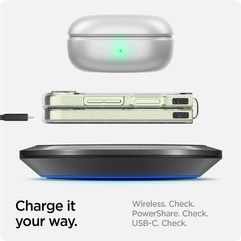 Spigen Airskin dėklas Samsung Galaxy Z Flip 5 - skaidrus ir blizgantis