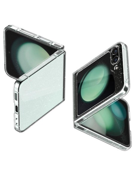 Spigen Airskin dėklas Samsung Galaxy Z Flip 5 - skaidrus ir blizgantis Spigen Airskin dėklas Samsung Galaxy Z Flip 5 - skaidrus ir blizgantis