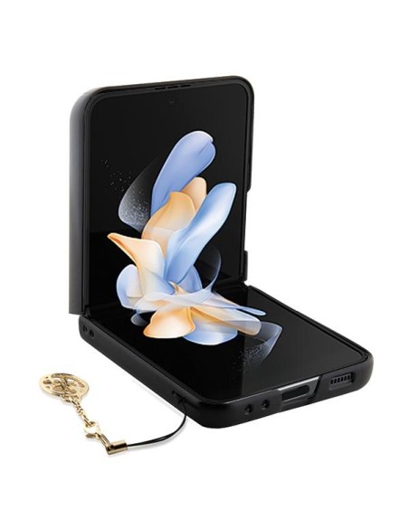 Guess 4G Charms Collection dėklas, skirtas Samsung Galaxy Z Flip 5 - rudas