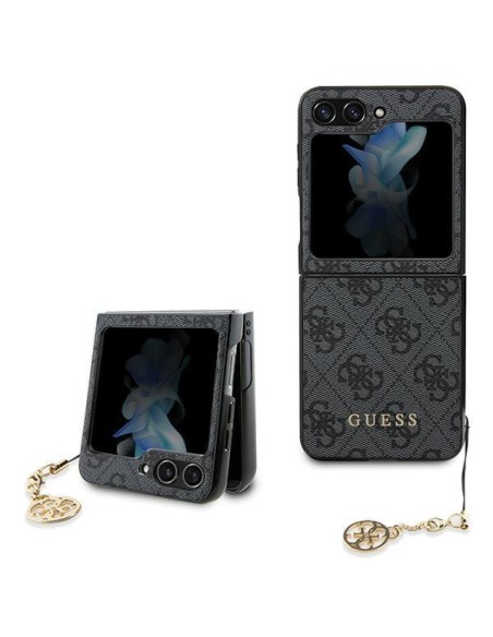 Guess 4G Charms Collection dėklas, skirtas Samsung Galaxy Z Flip 5 - pilkas