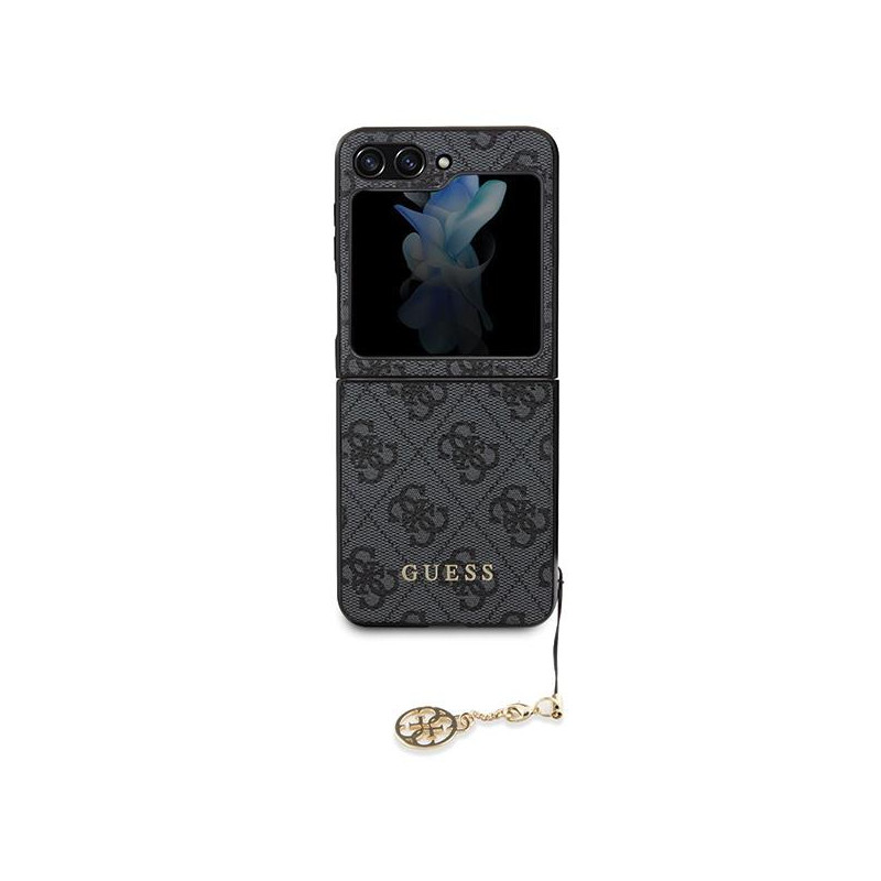 Guess 4G Charms Collection dėklas, skirtas Samsung Galaxy Z Flip 5 - pilkas