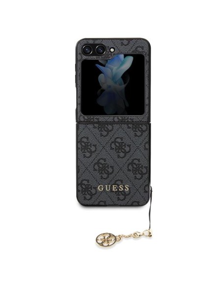 Guess 4G Charms Collection dėklas, skirtas Samsung Galaxy Z Flip 5 - pilkas