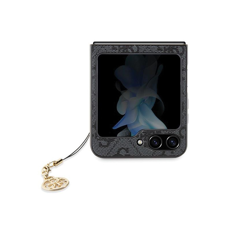 Guess 4G Charms Collection dėklas, skirtas Samsung Galaxy Z Flip 5 - pilkas