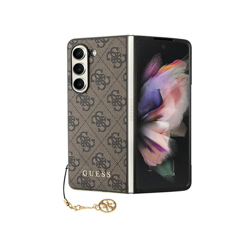 Guess 4G Charms Collection dėklas, skirtas Samsung Galaxy Z Fold 5 - rudas Guess 4G Charms Collection dėklas, skirtas Samsung Galaxy Z Fold 5 - rudas