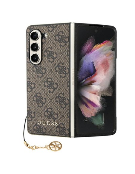 Guess 4G Charms Collection dėklas, skirtas Samsung Galaxy Z Fold 5 - rudas Guess 4G Charms Collection dėklas, skirtas Samsung Galaxy Z Fold 5 - rudas