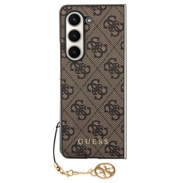 Guess 4G Charms Collection dėklas, skirtas Samsung Galaxy Z Fold 5 - rudas