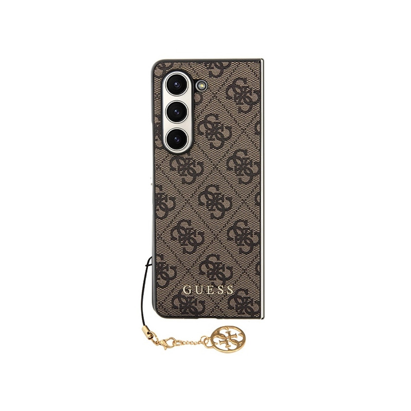 Guess 4G Charms Collection dėklas, skirtas Samsung Galaxy Z Fold 5 - rudas