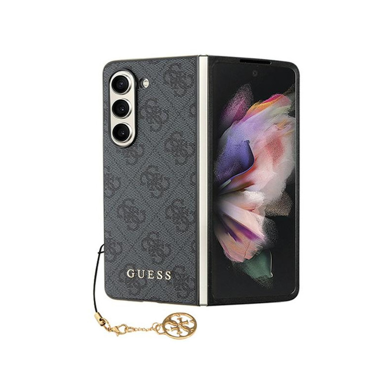 Guess 4G Charms Collection dėklas, skirtas Samsung Galaxy Z Fold 5 - pilkas