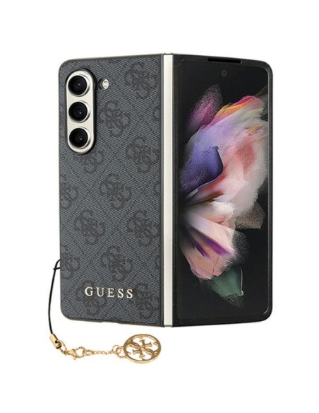 Guess 4G Charms Collection dėklas, skirtas Samsung Galaxy Z Fold 5 - pilkas Guess 4G Charms Collection dėklas, skirtas Samsung Galaxy Z Fold 5 - pilkas