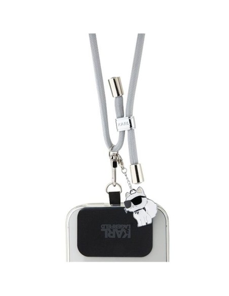 Karl Lagerfeld CBDY Cord telefono dirželis - pilkas Karl Lagerfeld CBDY Cord telefono dirželis - pilkas