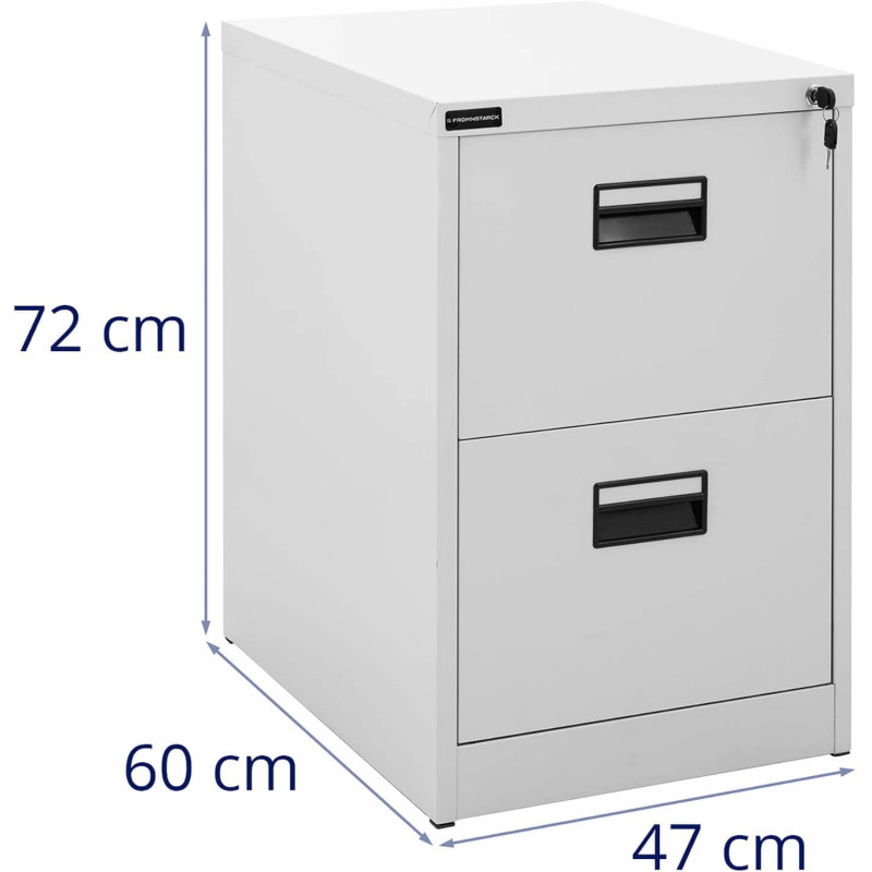 Rakinama metalinė dokumentų spinta - 2 stalčiai