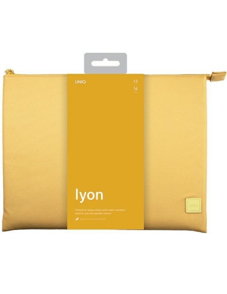 UNIQ Lyon vandeniui atsparus RPET dėklas skirtas 14" nešiojamam kompiuteriui - geltonas UNIQ Lyon vandeniui atsparus RPET dėklas skirtas 14" nešiojamam kompiuteriui - geltonas