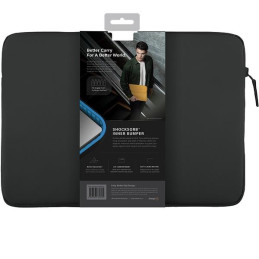 UNIQ Vienna Waterproof RPET dėklas 14" nešiojamam kompiuteriui - juodas