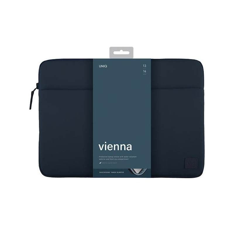 UNIQ Vienna Waterproof RPET dėklas 14" nešiojamam kompiuteriui - mėlynas