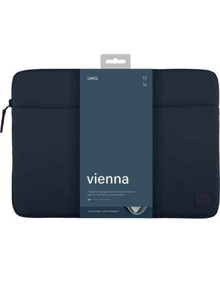 UNIQ Vienna Waterproof RPET dėklas 14" nešiojamam kompiuteriui - mėlynas UNIQ Vienna Waterproof RPET dėklas 14" nešiojamam kompiuteriui - mėlynas