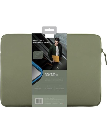 UNIQ Vienna Waterproof RPET dėklas 14" nešiojamam kompiuteriui - žalias UNIQ Vienna Waterproof RPET dėklas 14" nešiojamam kompiuteriui - žalias