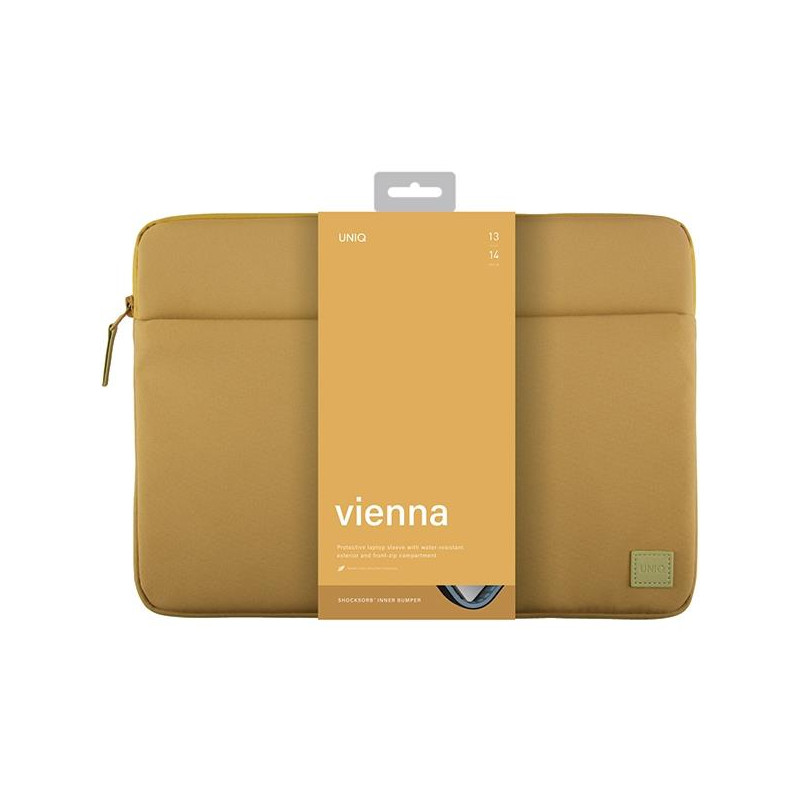 UNIQ Vienna Waterproof RPET dėklas 14" nešiojamam kompiuteriui - geltonas