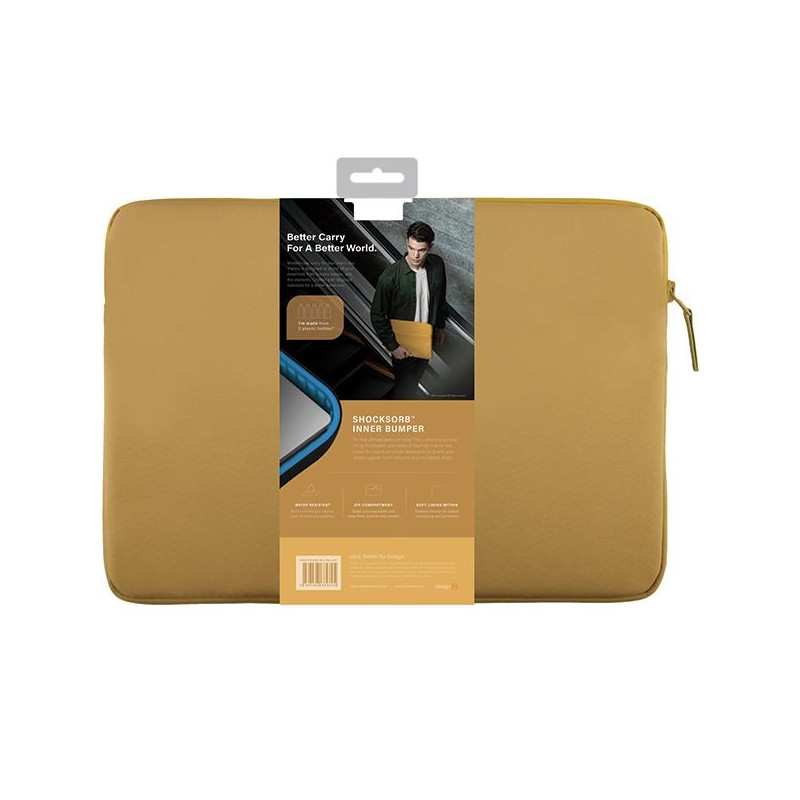 UNIQ Vienna Waterproof RPET dėklas 14" nešiojamam kompiuteriui - geltonas