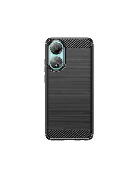 Carbon Case silikoninis dėklas, skirtas Oppo A78 4G - juodas
