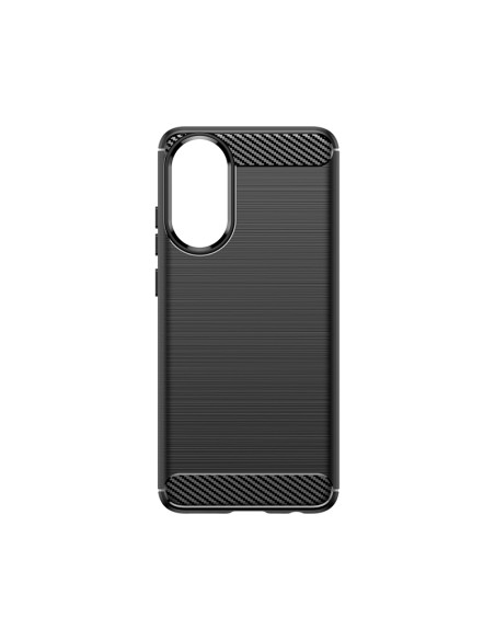 Carbon Case silikoninis dėklas, skirtas Oppo A78 4G - juodas