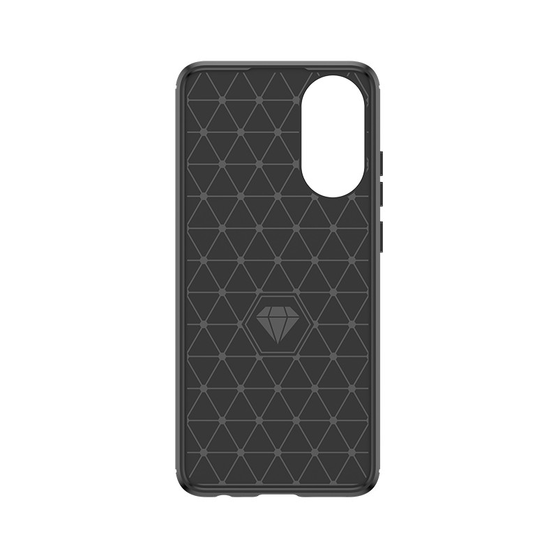 Carbon Case silikoninis dėklas, skirtas Oppo A78 4G - juodas