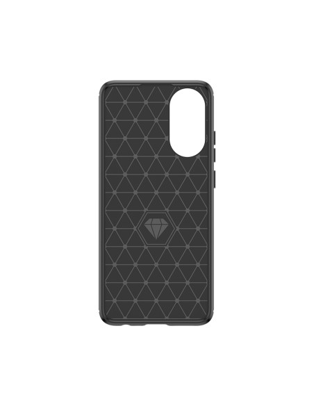 Carbon Case silikoninis dėklas, skirtas Oppo A78 4G - juodas