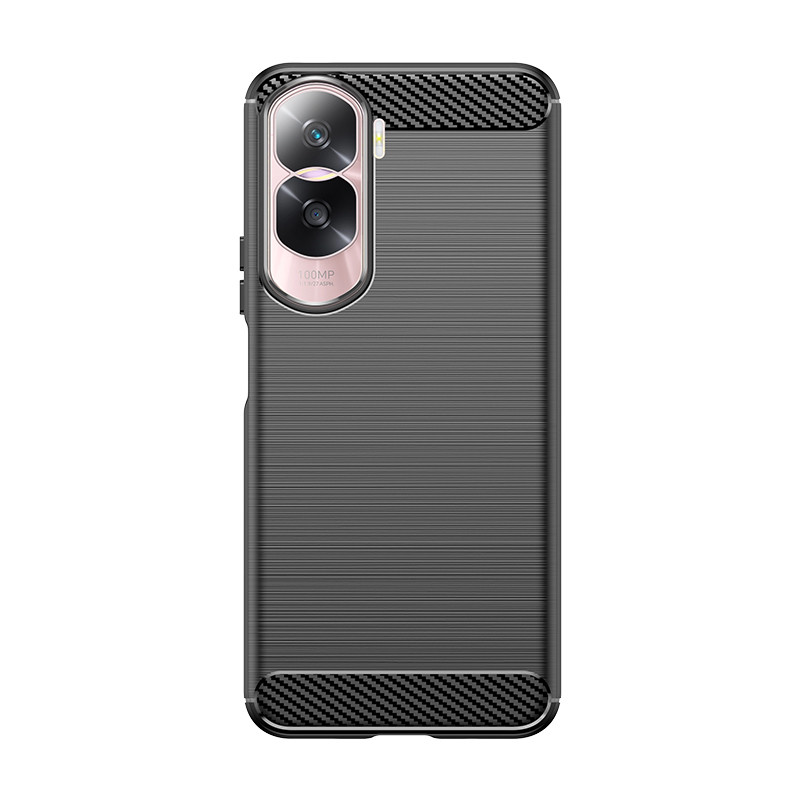 Carbon Case silikoninis dėklas Honor 90 Lite - juodas