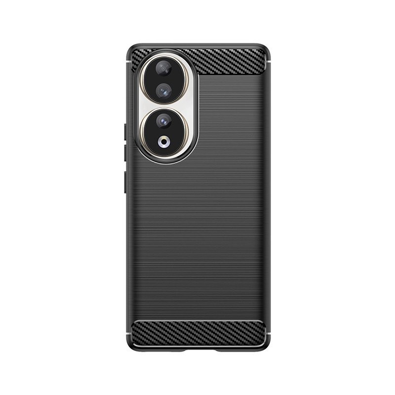 Carbon Case silikoninis dėklas Honor 90 - juodas Carbon Case silikoninis dėklas Honor 90 - juodas