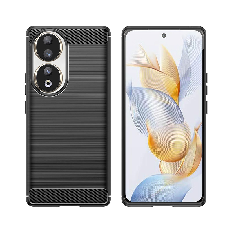 Carbon Case silikoninis dėklas Honor 90 - juodas