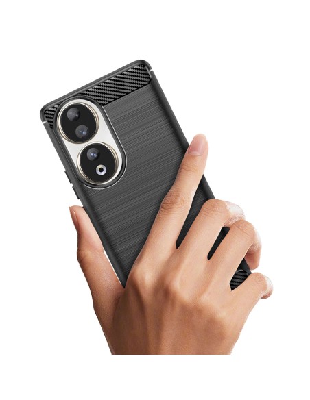 Carbon Case silikoninis dėklas Honor 90 - juodas