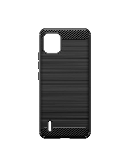 Carbon Case silikoninis dėklas, skirtas Nokia C110 - juodas