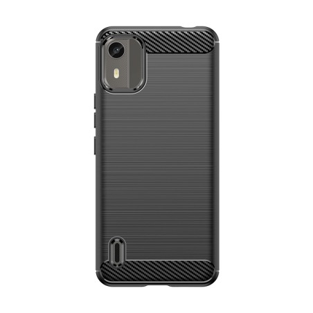 Silikoninis anglies dėklas, skirtas Nokia C12/ Nokia C12 Pro/ Nokia C12 Plus – juodas Silikoninis anglies dėklas, skirtas Nokia C12/ Nokia C12 Pro/ Nokia C12 Plus – juodas