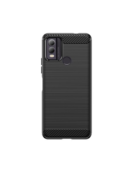 Carbon Case silikoninis dėklas, skirtas Nokia C22 - juodas Carbon Case silikoninis dėklas, skirtas Nokia C22 - juodas