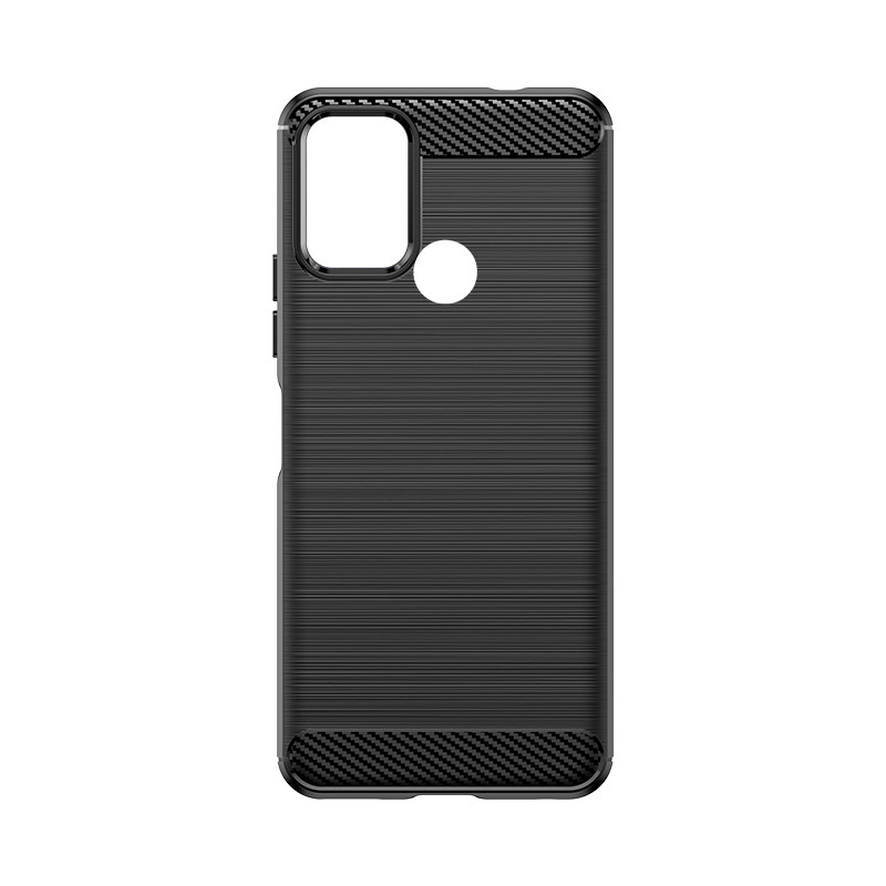Carbon Case silikoninis dėklas, skirtas Nokia C22 - juodas
