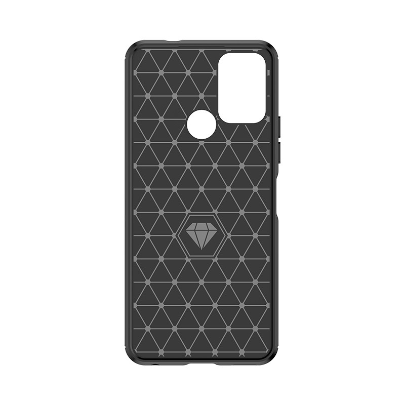 Carbon Case silikoninis dėklas, skirtas Nokia C22 - juodas