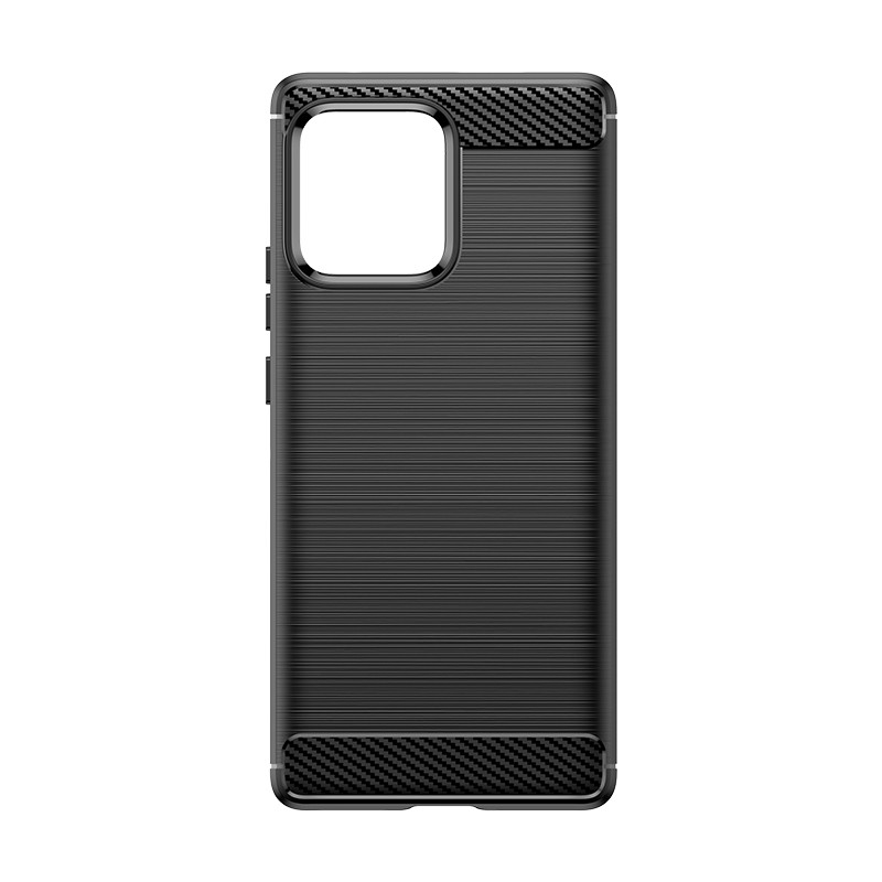 Carbon Case silikoninis dėklas, skirtas Motorola Edge 40 Pro - juodas