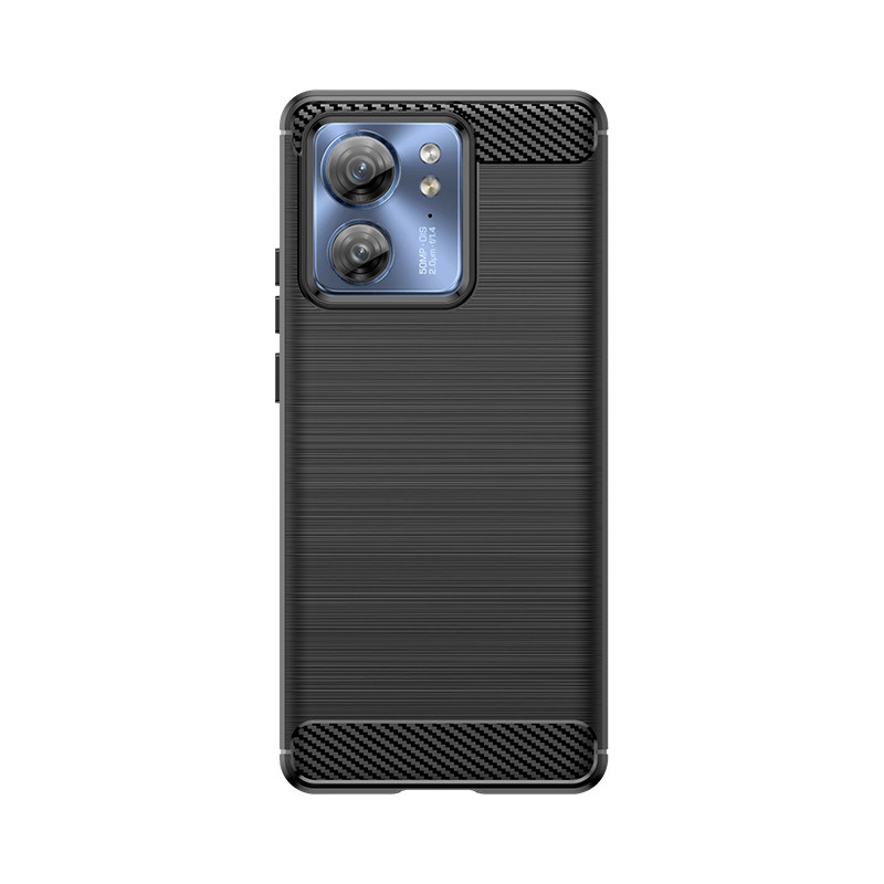 Carbon Case silikoninis dėklas, skirtas Motorola Edge 40 - juodas Carbon Case silikoninis dėklas, skirtas Motorola Edge 40 - juodas