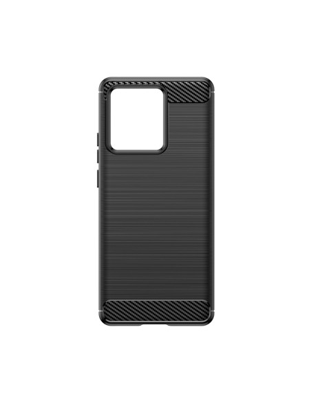 Carbon Case silikoninis dėklas, skirtas Motorola Edge 40 - juodas