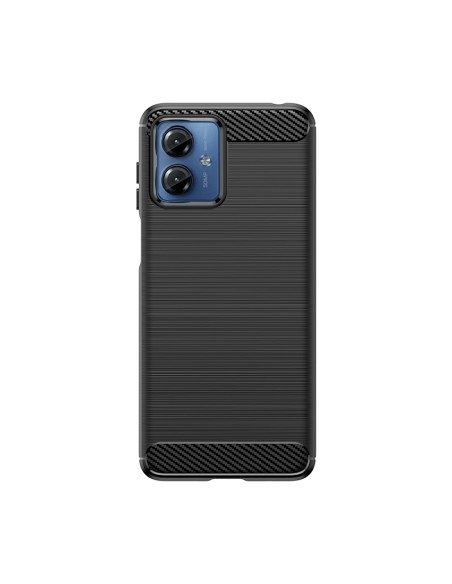 Carbon Case silikoninis dėklas, skirtas Motorola G14 - juodas Carbon Case silikoninis dėklas, skirtas Motorola G14 - juodas