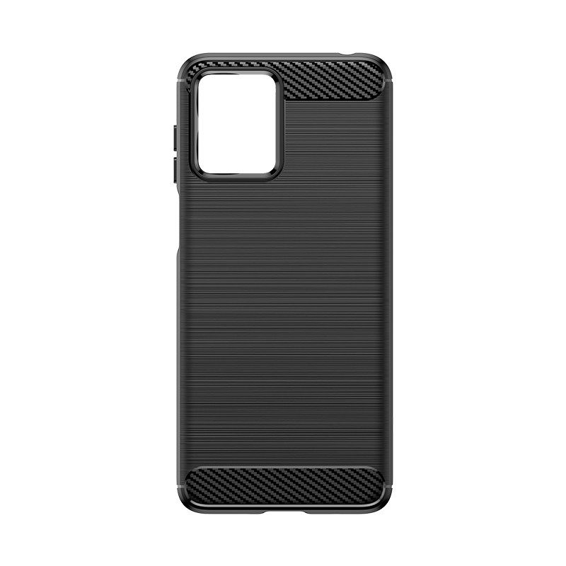 Carbon Case silikoninis dėklas, skirtas Motorola G14 - juodas