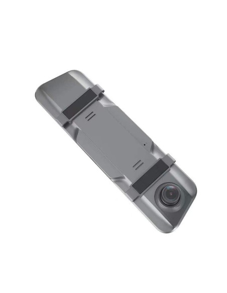 DVR911 automobilinis vaizdo registratorius veidrodyje Full HD G-sensorius su atbulinės eigos kamera - pilka