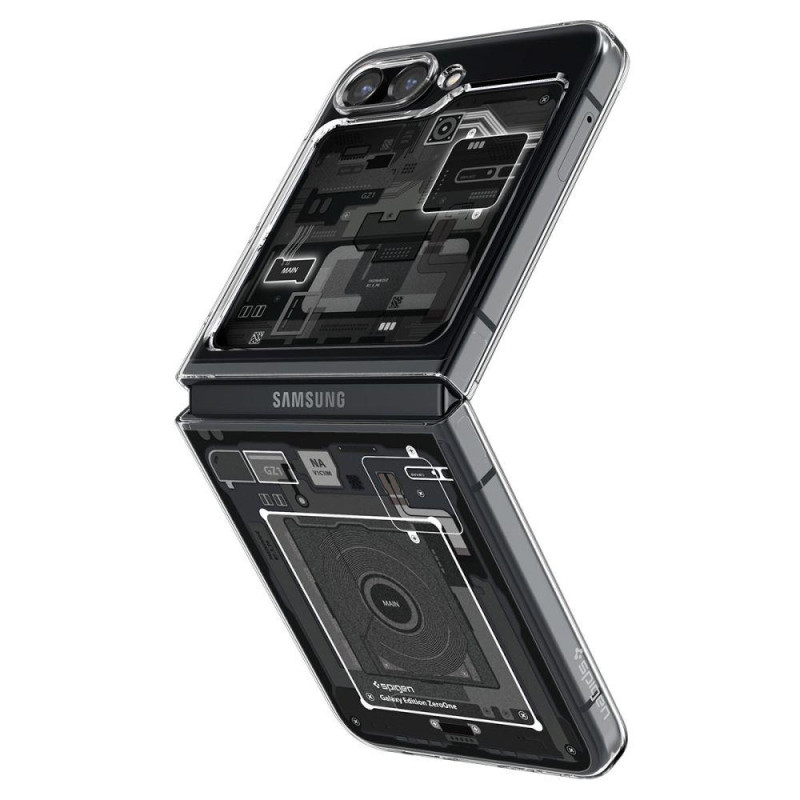 Spigen Airskin dėklas, skirtas Samsung Galaxy Z Flip 5 - tamsiai pilkas (Zero One modelis)