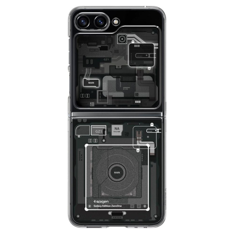 Spigen Airskin dėklas, skirtas Samsung Galaxy Z Flip 5 - tamsiai pilkas (Zero One modelis)