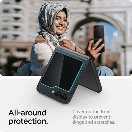 Spigen Glas.tR EZ Fit grūdintas stiklas Samsung Galaxy Z Flip 5 - 2 vnt. Spigen Glas.tR EZ Fit grūdintas stiklas Samsung Galaxy Z Flip 5 - 2 vnt.