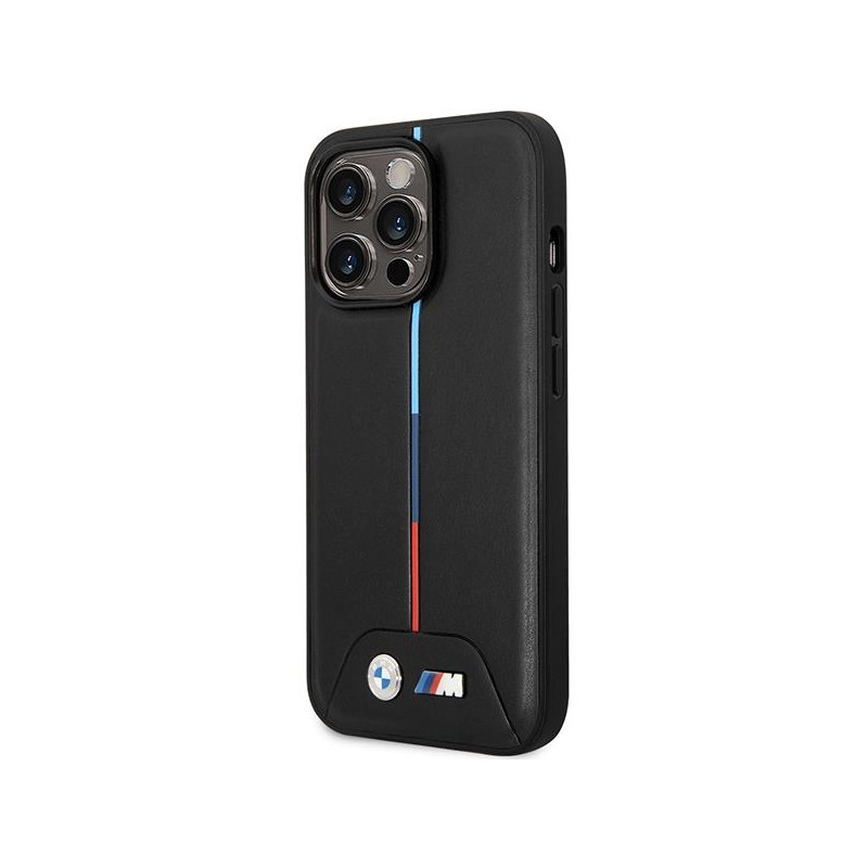BMW Quilted Tricolor MagSafe dėklas iPhone 13 Pro / iPhone 13 - juodas