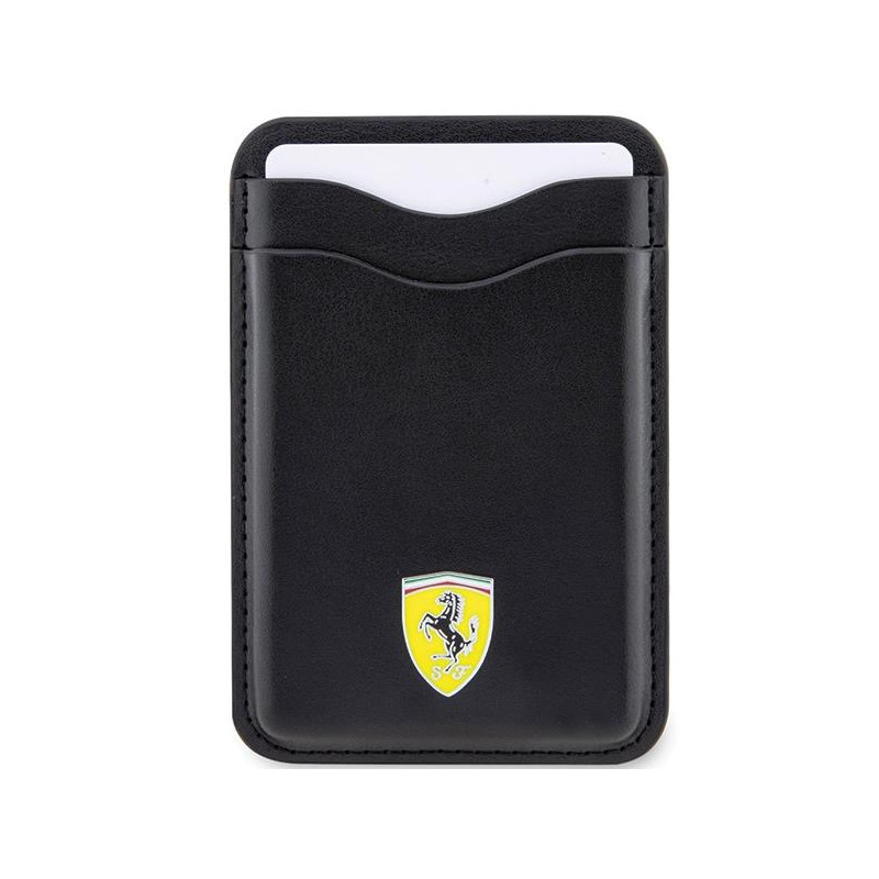 Ferrari MagSafe Leather 2023 Collection magnetinė piniginė - juoda